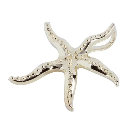 Yellow Gold Plated Sterling Starfish Pendant(M) (Chain Sold Separately)