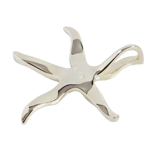 Yellow Gold Plated Sterling Starfish Pendant(M) (Chain Sold Separately)