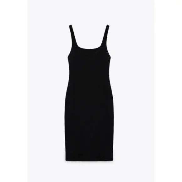 Zara elastic trim dress Size M NEW WITH TAG!
