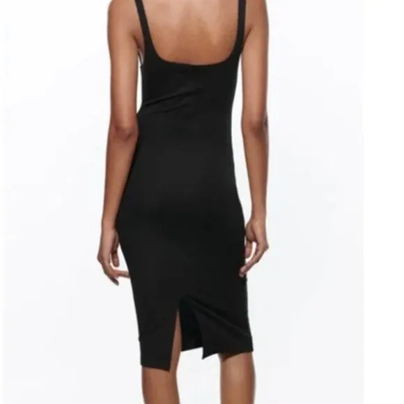 Zara elastic trim dress Size M NEW WITH TAG!