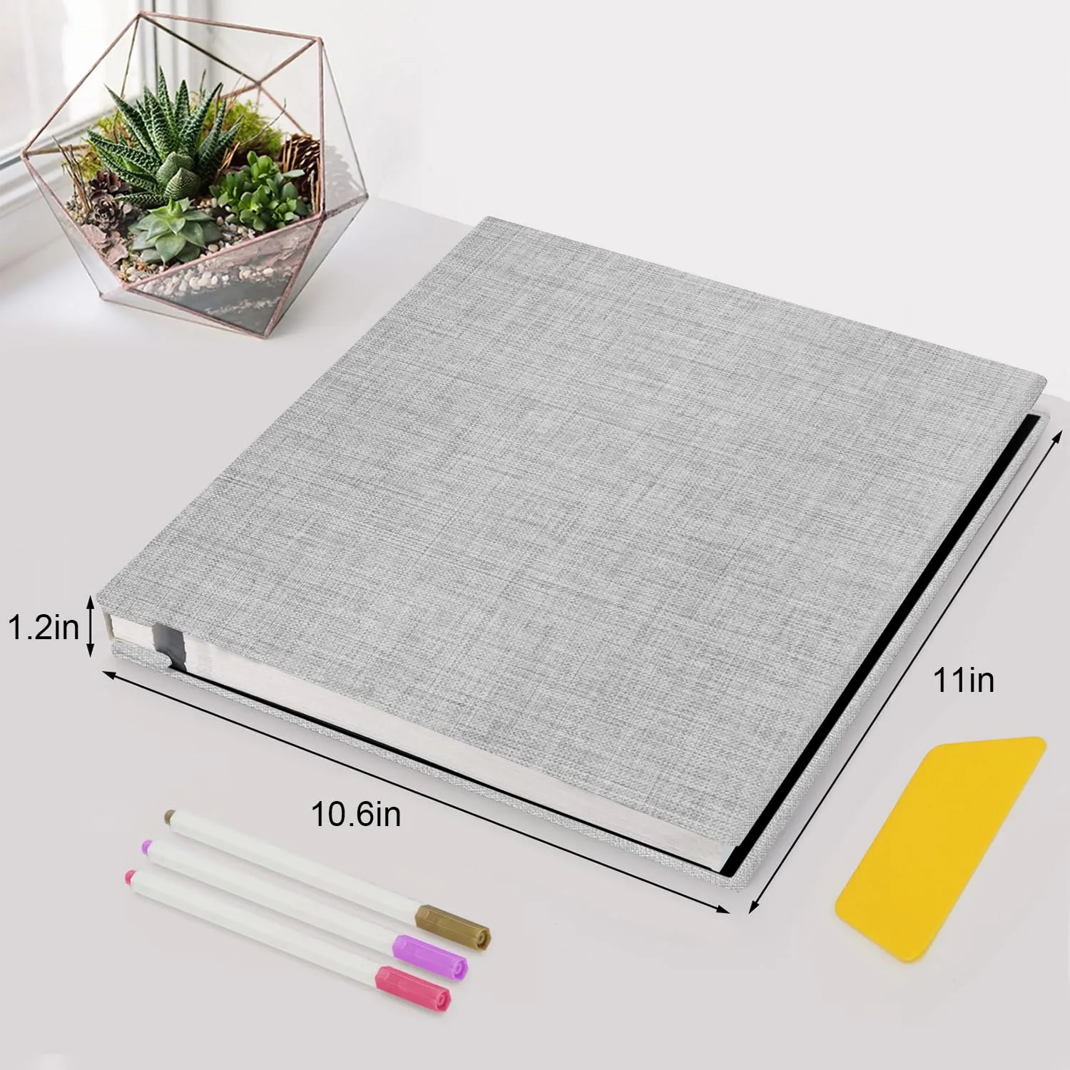 Zesthouse 60 Pages Scrapbook Albums with Metallic pens & De-bubble scraper