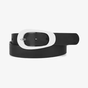 Zya Bridle Belt | Black Silver